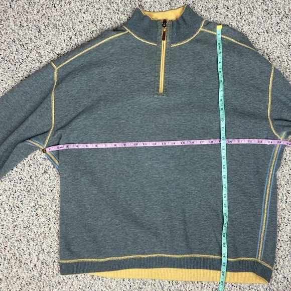Tommy Bahama Flipshore Half-Zip Reversible Sweatshirt Size Large - Picture 15 of 15